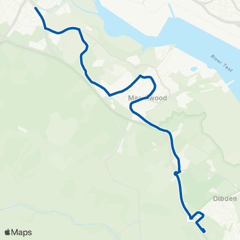 Bluestar School Routes Rushington Roundabout - College Only map