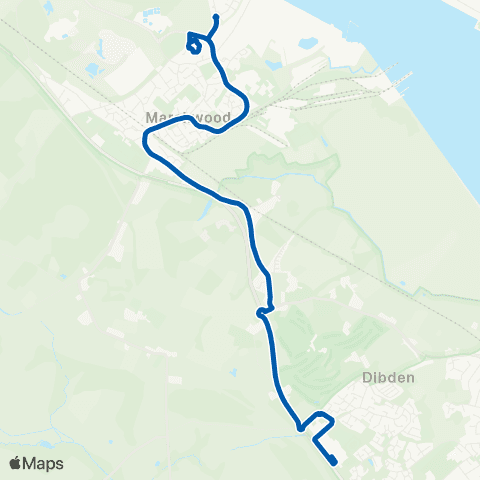 Bluestar School Routes Ordnance Way - College Only map