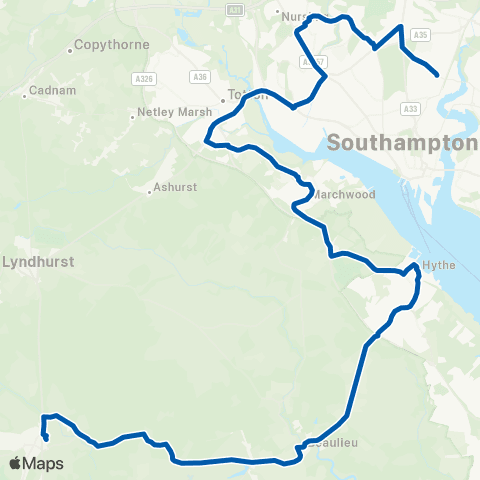 Bluestar The Mitre - Brockenhurst College map
