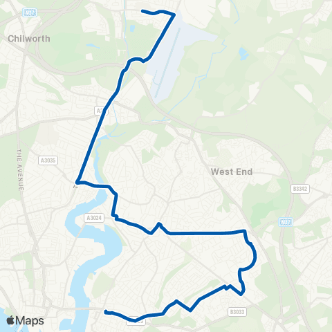 Bluestar School Routes Bridge Link Rd - Barton Peveril College map
