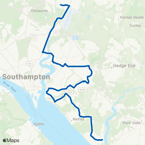 Bluestar School Routes Barton Peveril College - The Square map