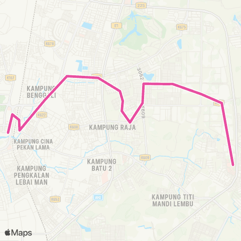 BAS.MY Alor Setar Sungai Petani - Taman Ria Jaya Taman Batik map