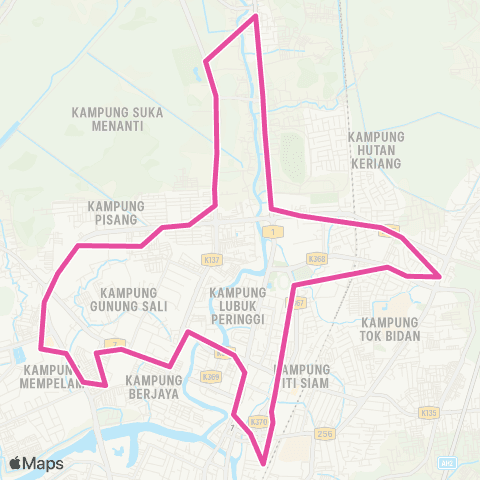 BAS.MY Alor Setar K100 Alor Setar Feeder (I) map