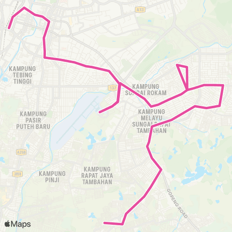 BAS.MY Ipoh Medan Kidd-Ltsas-Taman Botani map