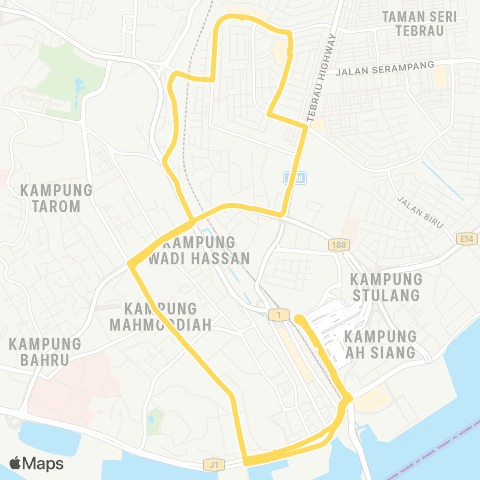 BAS.MY Johor Bahru JB Sentral KSL - JB Sentral map