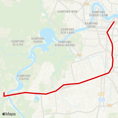 BAS.MY Kuching Saujana Parking - SJK Chung Hua Batu Kawa map