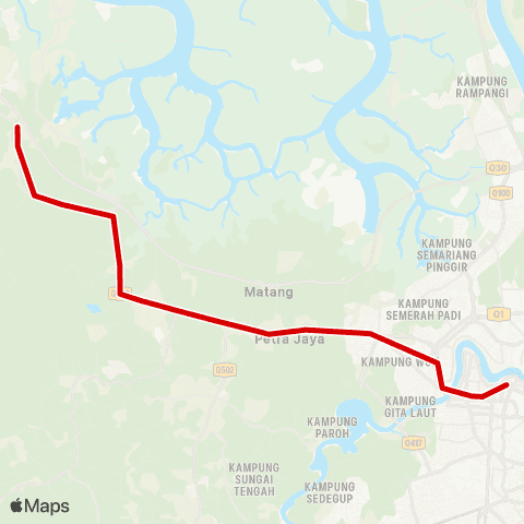 BAS.MY Kuching Saujana Parking - Smka Matang 2 map
