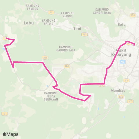 BAS.MY Seremban Terminal1 - Politeknik Nilai map
