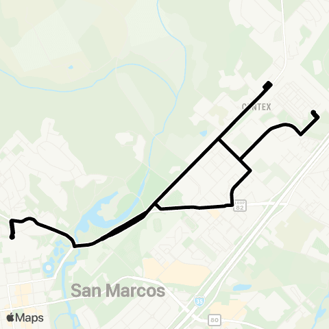 Bobcat Shuttle Night North map