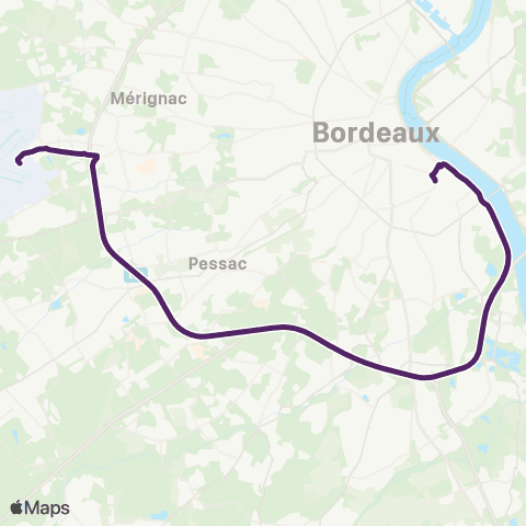 30'Direct Aéroport de Bordeaux Navette Aéroport - 30 Direct map