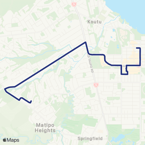 BayBus (Bay of Plenty) Sunnybrook - Fordlands - Rotorua CBD map