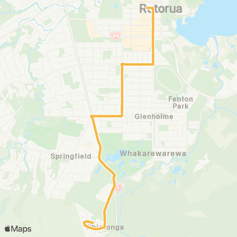 BayBus (Bay of Plenty) Tihi-O-Tonga - Toi Ohomai - Glenholme - Rotorua CBD map
