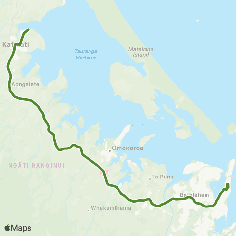 BayBus (Bay of Plenty) Katikati - Tauranga map