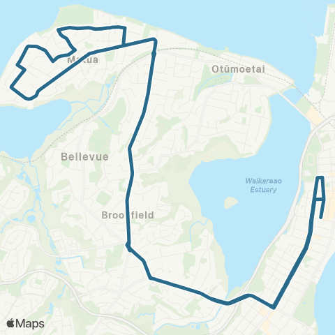 BayBus (Bay of Plenty) Matua - Tauranga City map