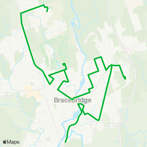 Bracebridge Transit Bracebridge Transit Route map