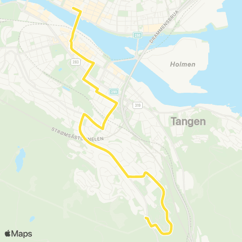 Brakar Bragernes Torg - Fjell map