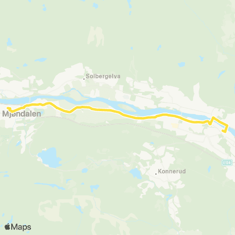 Brakar Drammen - Mjøndalen map