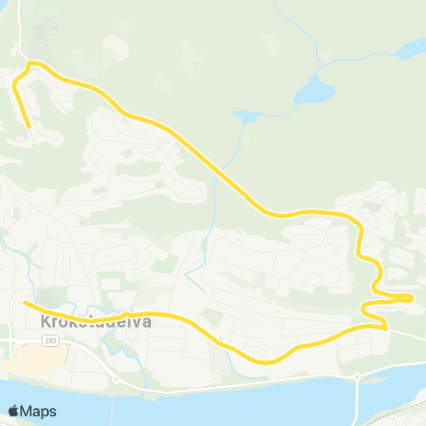 Brakar Hovjordet - Eknes - Krokstad map