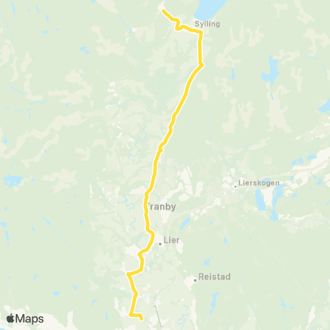 Brakar Sylling - Sørsdal - Lierbyen map