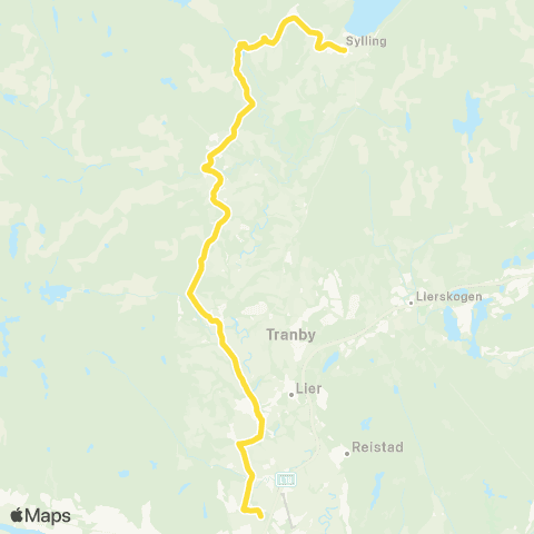 Brakar Lier Vgs - Lierbyen - Sylling map