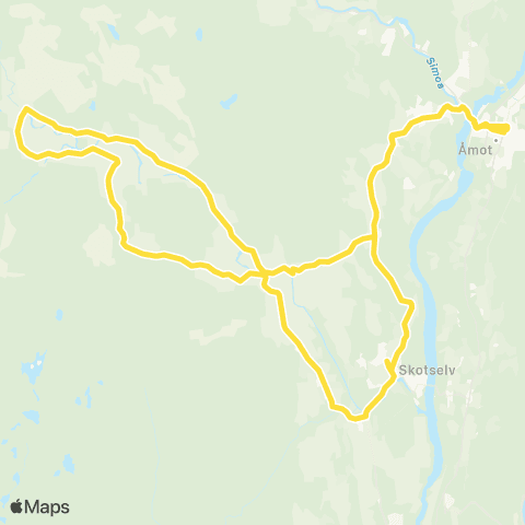 Brakar Skotselv - Åmot map