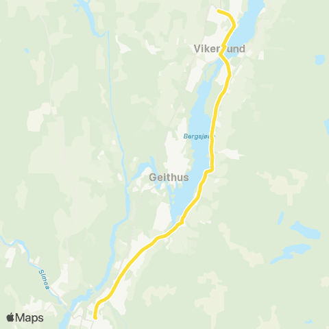 Brakar Vikersund - Åmot map