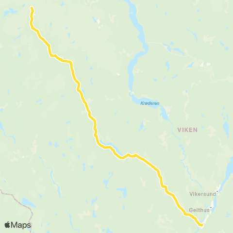 Brakar Åmot-Eggedal-Bergshammeren map