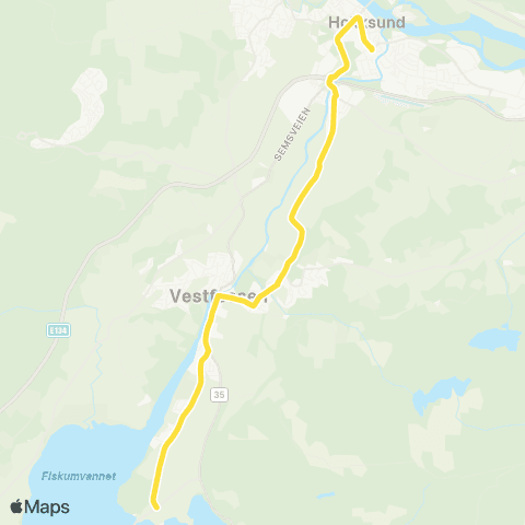 Brakar Hokksund - Voldstad - Sundet map