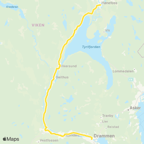 Brakar Åmot - Drammen map