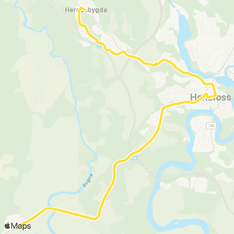Brakar Hønefoss-Ask map