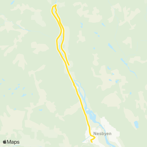 Brakar Nesbyen-Gårnås-Svenkerud map