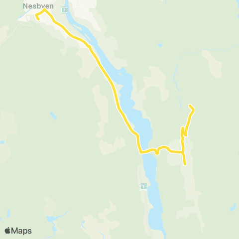 Brakar Liodden-Nesbyen map