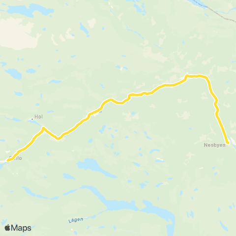 Brakar Gol-Geilo map