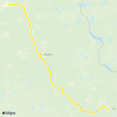 Brakar Flå-Gol-Geilo map