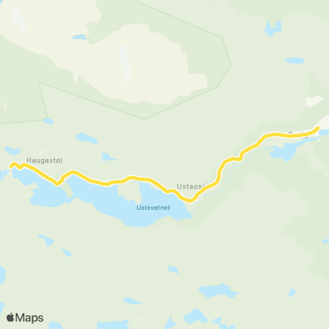 Brakar Geilo - Ustaoset - Haugastøl map