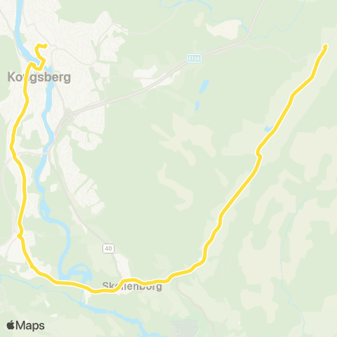 Brakar Kongsberg - Krekling map
