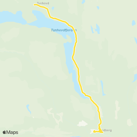 Brakar Rødberg-Tunhovd map