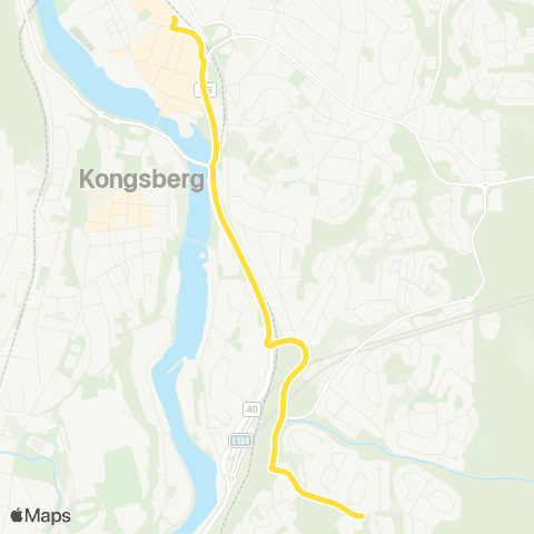 Brakar Kongsberg - Gamlegrendåsen N map