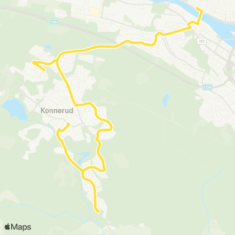 Brakar Nattbuss Konnerud map