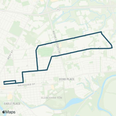 Brantford Transit – Braneida Loop map