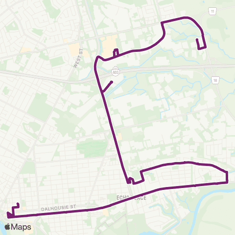 Brantford Transit – Echo Place Loop map