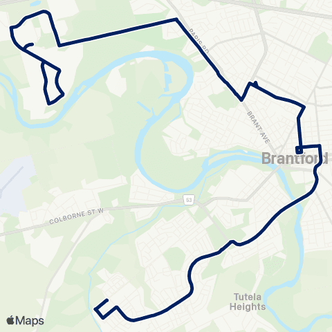 Brantford Transit Grand River Line map
