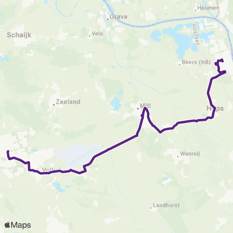 Bravo Uden - Cuijk map