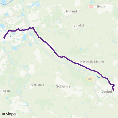 Bravo Veghel - 's-Hertogenbosch map