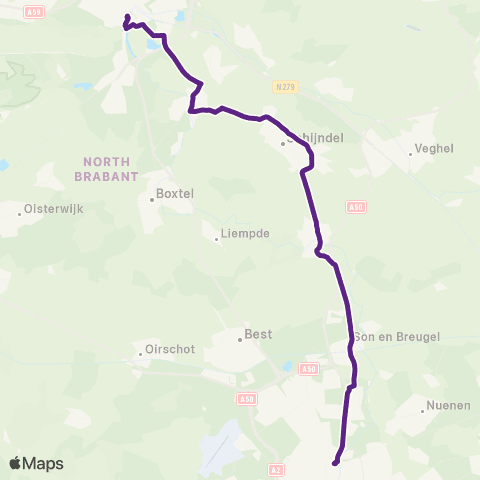 Bravo 's-Hertogenbosch - Eindhoven map