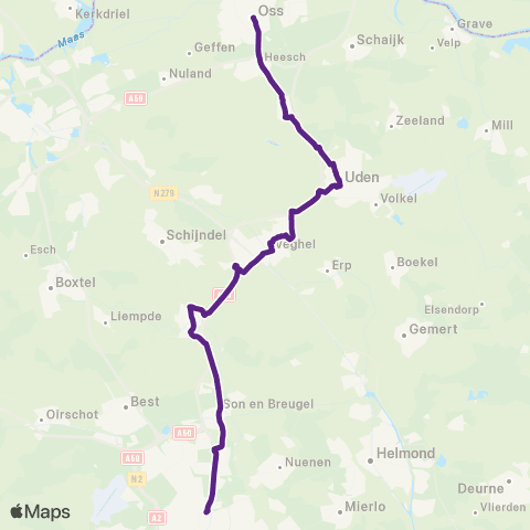 Bravo Oss - Eindhoven map