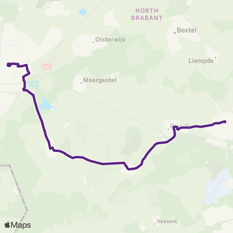 Bravo Tilburg  via Hilvarenbeek - Best map