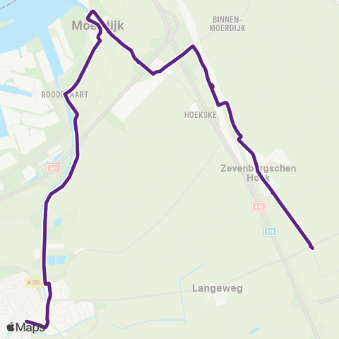 Bravo Zevenbergschen Hoek - Zevenbergen map