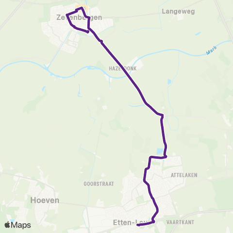 Bravo Zevenbergen - Etten-Leur map