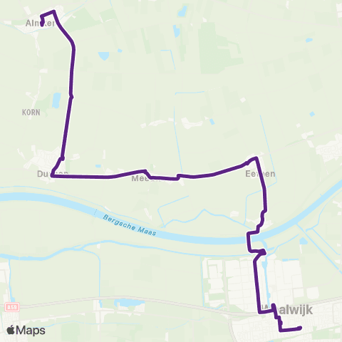 Bravo Almkerk - Waalwijk map